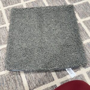 West Elm Grey Sherpa pillow